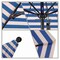 California Umbrella 7.5' Black Aluminum Market Patio Umbrella, Sunbrella Cabana Regatta 194061334621 - alternate 2